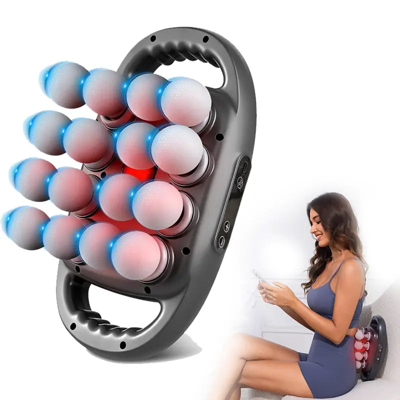Nexpowx 16-Head Deep Tissue Massage Gun for Full-Body Muscle Relief, High-Power Percussion Massager with Adjustable Speeds, Portable Pain Relief Device for Athletes, Fitness Recovery & Home Relaxation Handle Sensitive, Asmr Head Massager