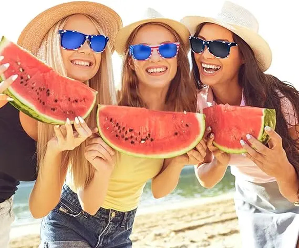 3 Pairs American Flag Sunglasses, 4Th of July Decorations Frame Sunglasses for Women Men Teens, Patriotic Party Favors Supplies Independence Day Memorial Day Decorations 4Th of July Accessories