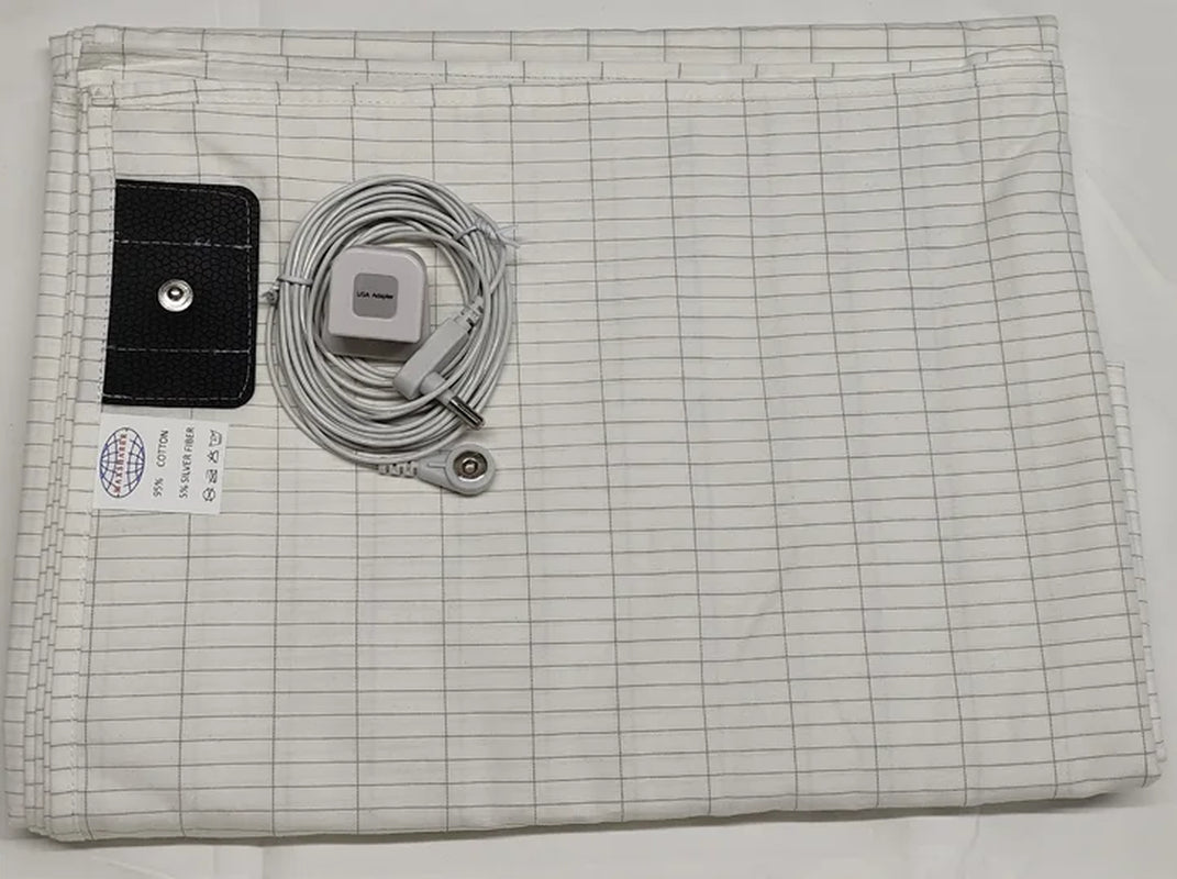 Grounding Bed Sheet 68*132Cm Conductive Silver Fiber Flat Sheet Organic Cotton Earthing Sheet for Better Sleep