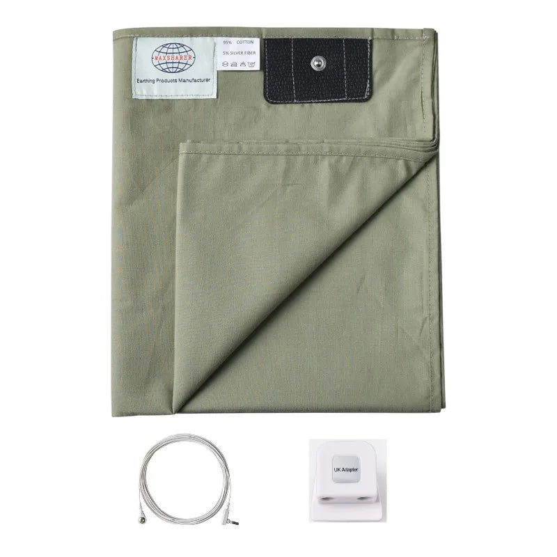 Grounding Bed Sheet 68*132Cm Conductive Silver Fiber Flat Sheet Organic Cotton Earthing Sheet for Better Sleep
