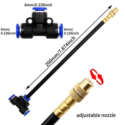 DIY Free Bending Universal Spray Kit for Greenhouse Garden Flowers Plant Watering Irrigation Patio Misting Cooling System