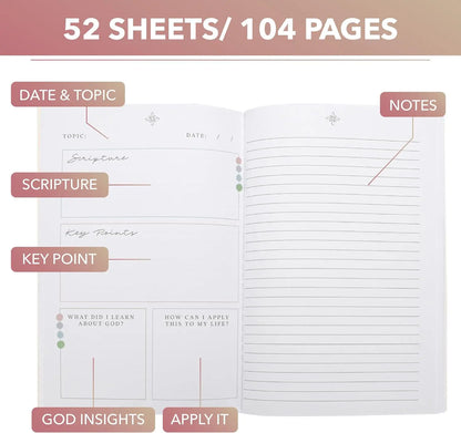 Selah by Mr. Pen - Church Notes Journal with Mini Bible Journaling Kit