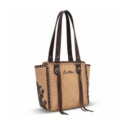 Montana West Western Small Tote Bag for Women Designer Leather Tassel Top Handle Handbags