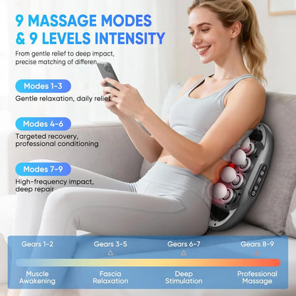 Nexpowx 16-Head Deep Tissue Massage Gun for Full-Body Muscle Relief, High-Power Percussion Massager with Adjustable Speeds, Portable Pain Relief Device for Athletes, Fitness Recovery & Home Relaxation Handle Sensitive, Asmr Head Massager