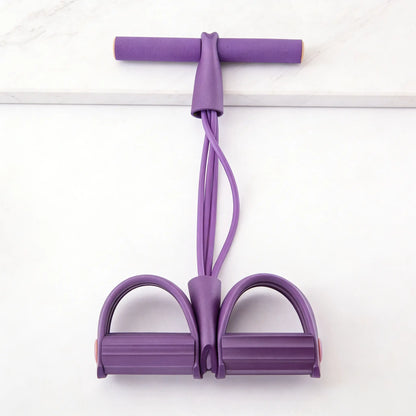 Multifunctional Tension Rope, 4-Tube Elastic Yoga Pedal Tension Belt, Natural Latex Tension Rope Fitness Equipment, for Abdominal/Waist/Arm/Leg Stretching