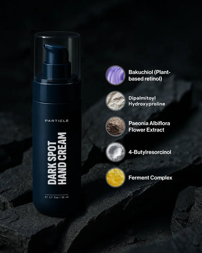 Particle Hand Cream with Bakuchiol & 4-Butylresorcinol Fights Dark Spots on Hands