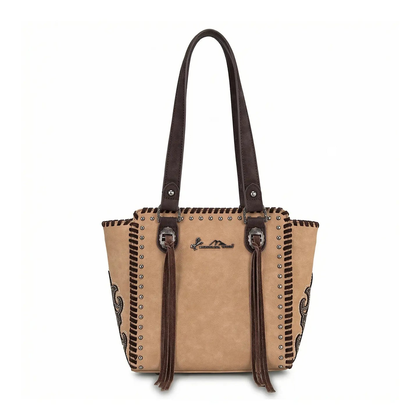 Montana West Western Small Tote Bag for Women Designer Leather Tassel Top Handle Handbags