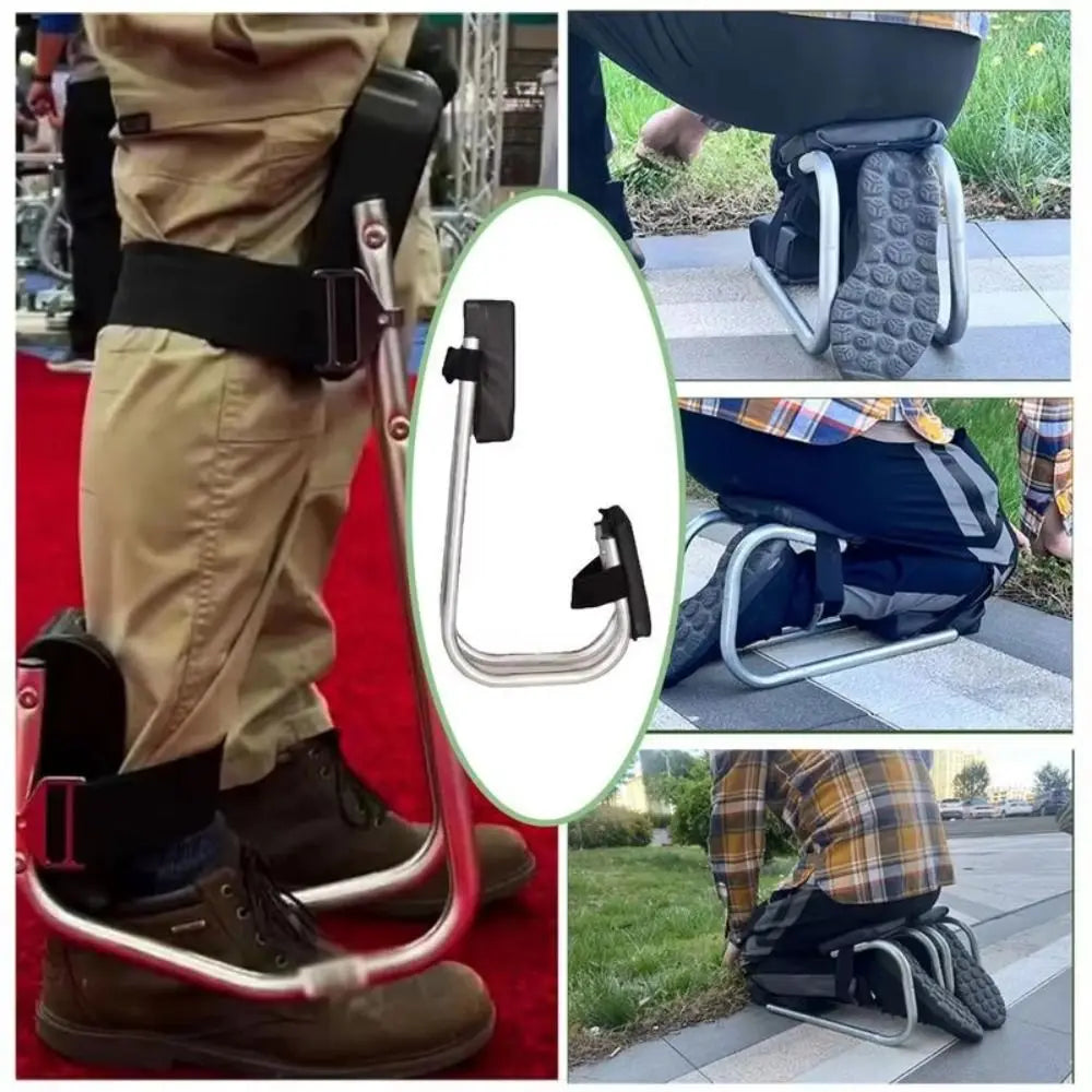 Portable Sturdy Knee Seat Protector Wearable Ankle Support Garden Knee Seat Ergonomic Labor-Saving Garden Kneeling Pad Gardening