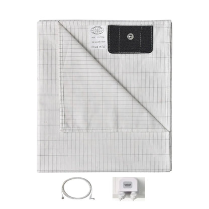Grounding Bed Sheet 68*132Cm Conductive Silver Fiber Flat Sheet Organic Cotton Earthing Sheet for Better Sleep