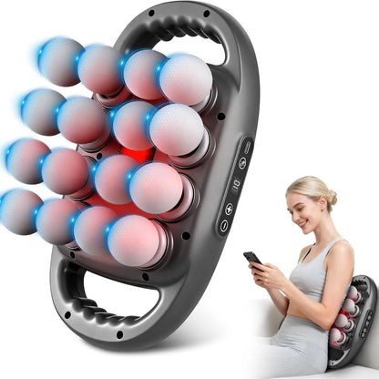 Nexpowx 16-Head Deep Tissue Massage Gun for Full-Body Muscle Relief, High-Power Percussion Massager with Adjustable Speeds, Portable Pain Relief Device for Athletes, Fitness Recovery & Home Relaxation Handle Sensitive, Asmr Head Massager