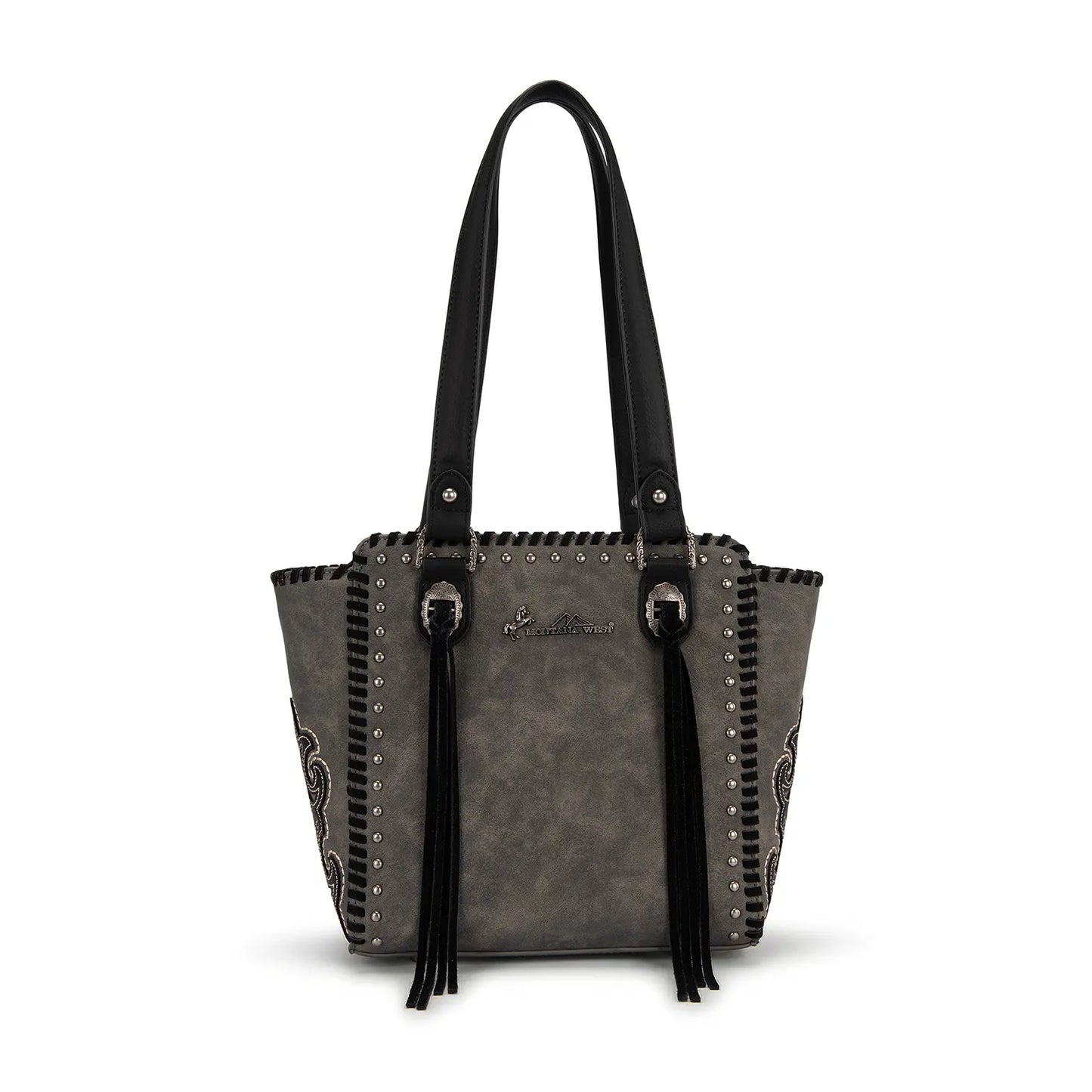 Montana West Western Small Tote Bag for Women Designer Leather Tassel Top Handle Handbags