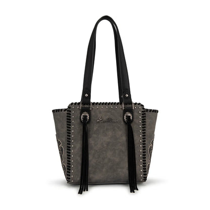 Montana West Western Small Tote Bag for Women Designer Leather Tassel Top Handle Handbags