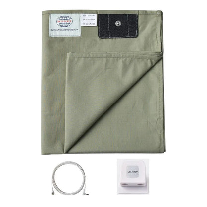 Grounding Bed Sheet 68*132Cm Conductive Silver Fiber Flat Sheet Organic Cotton Earthing Sheet for Better Sleep