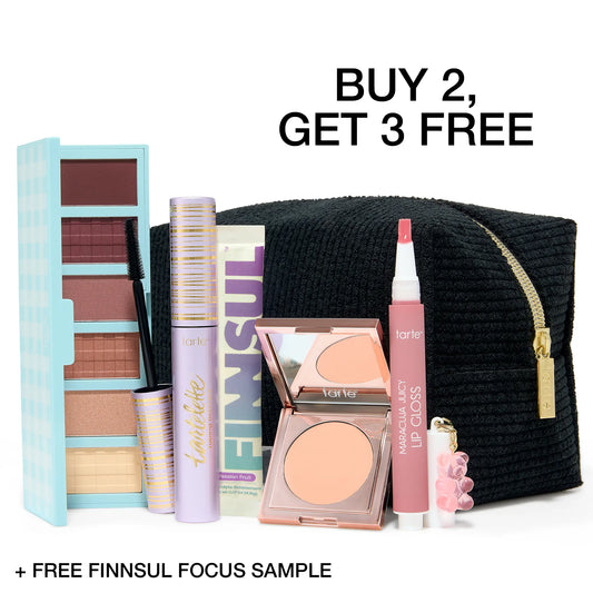 Tarte Tiktok Exclusive 5 Piece Custom Kit - Buy 2, Get 3 Free Makeup Set with Bag