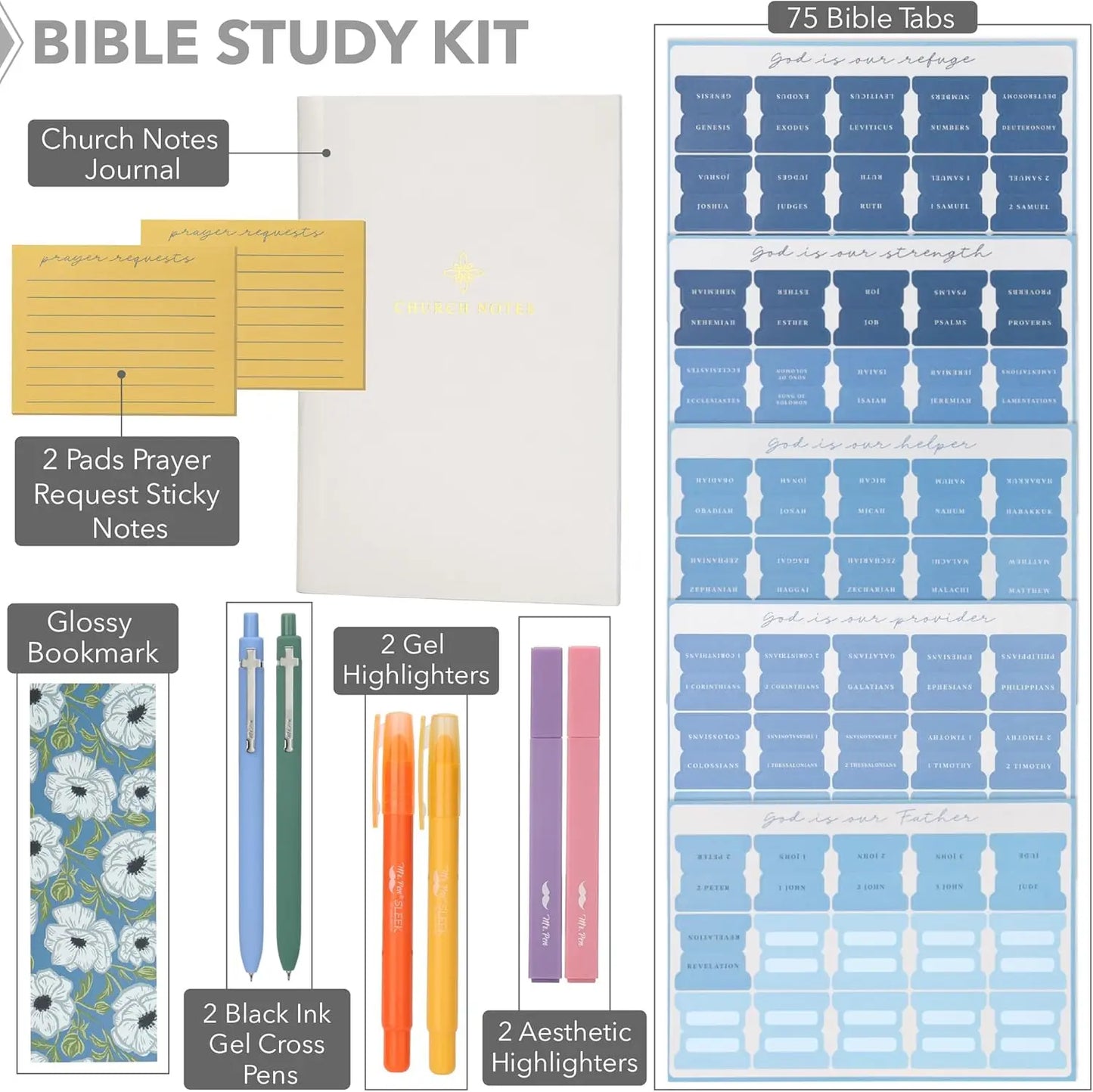 Selah by Mr. Pen - Church Notes Journal with Mini Bible Journaling Kit