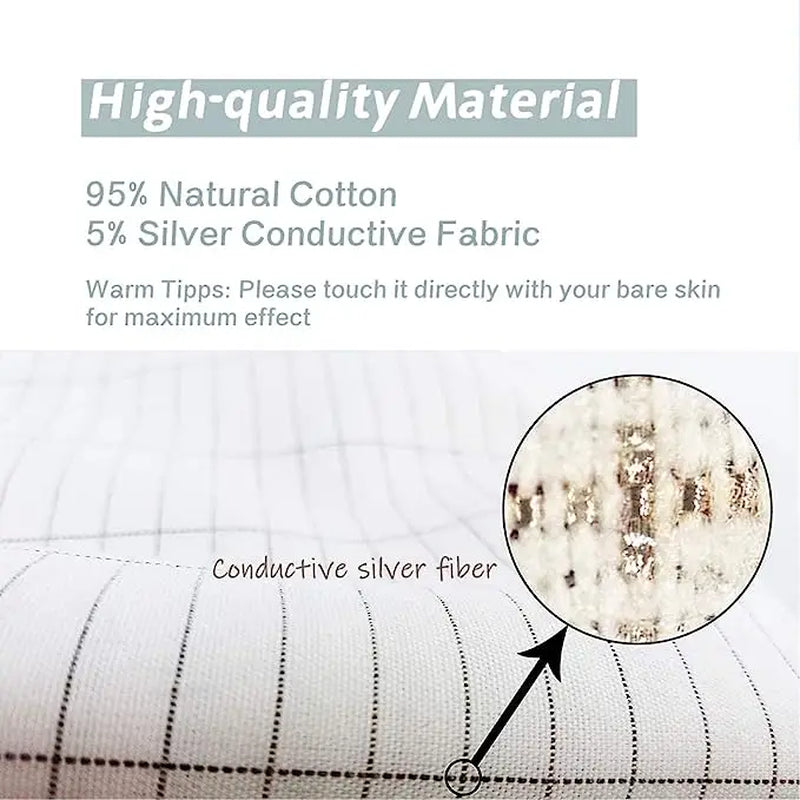 Grounding Bed Sheet 68*132Cm Conductive Silver Fiber Flat Sheet Organic Cotton Earthing Sheet for Better Sleep