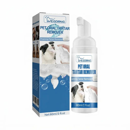 Pet Dental Tartar Remover — Removes Tartar, Whitens Teeth, Eliminates Bad Breath; Foaming Oral Cleaner