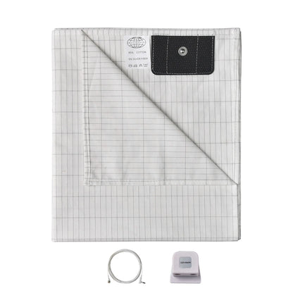 Grounding Bed Sheet 68*132Cm Conductive Silver Fiber Flat Sheet Organic Cotton Earthing Sheet for Better Sleep