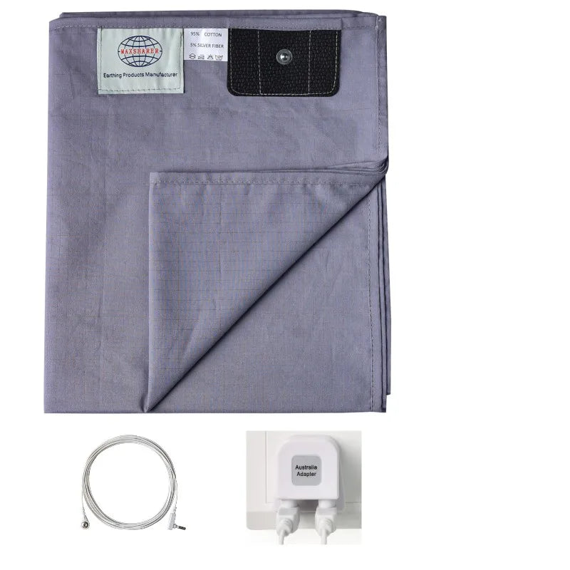 Grounding Bed Sheet 68*132Cm Conductive Silver Fiber Flat Sheet Organic Cotton Earthing Sheet for Better Sleep