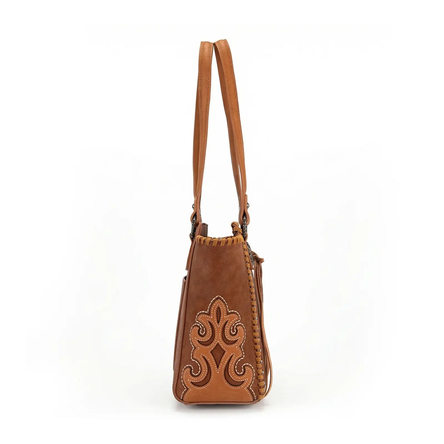 Montana West Western Small Tote Bag for Women Designer Leather Tassel Top Handle Handbags