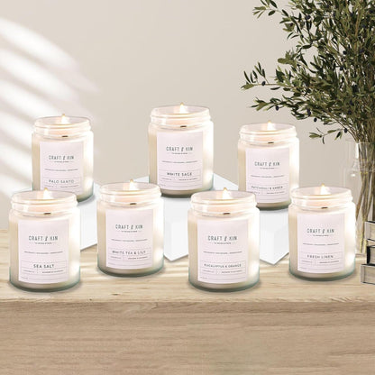 Palo Santo Scented Candle | 8 Oz 45 Hour Long Lasting | Classic Soy Woodwick Winter Candles | Made with Natural Soy | Holiday Candles Gifts for Men and Women