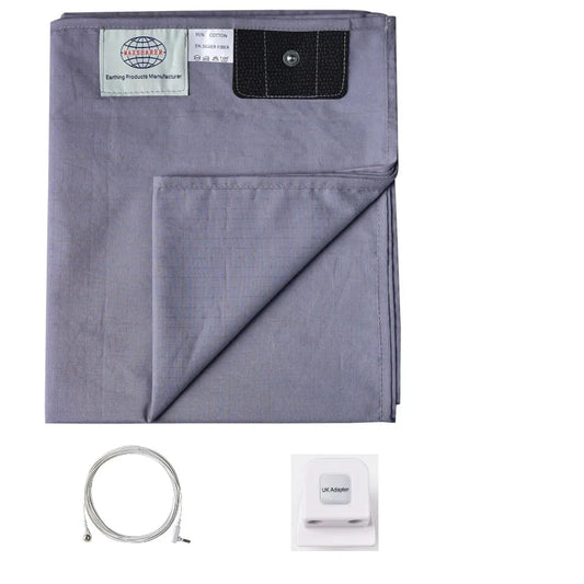 Grounding Bed Sheet 68*132Cm Conductive Silver Fiber Flat Sheet Organic Cotton Earthing Sheet for Better Sleep