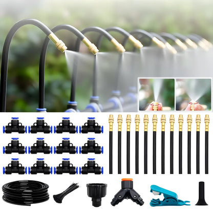 DIY Free Bending Universal Spray Kit for Greenhouse Garden Flowers Plant Watering Irrigation Patio Misting Cooling System